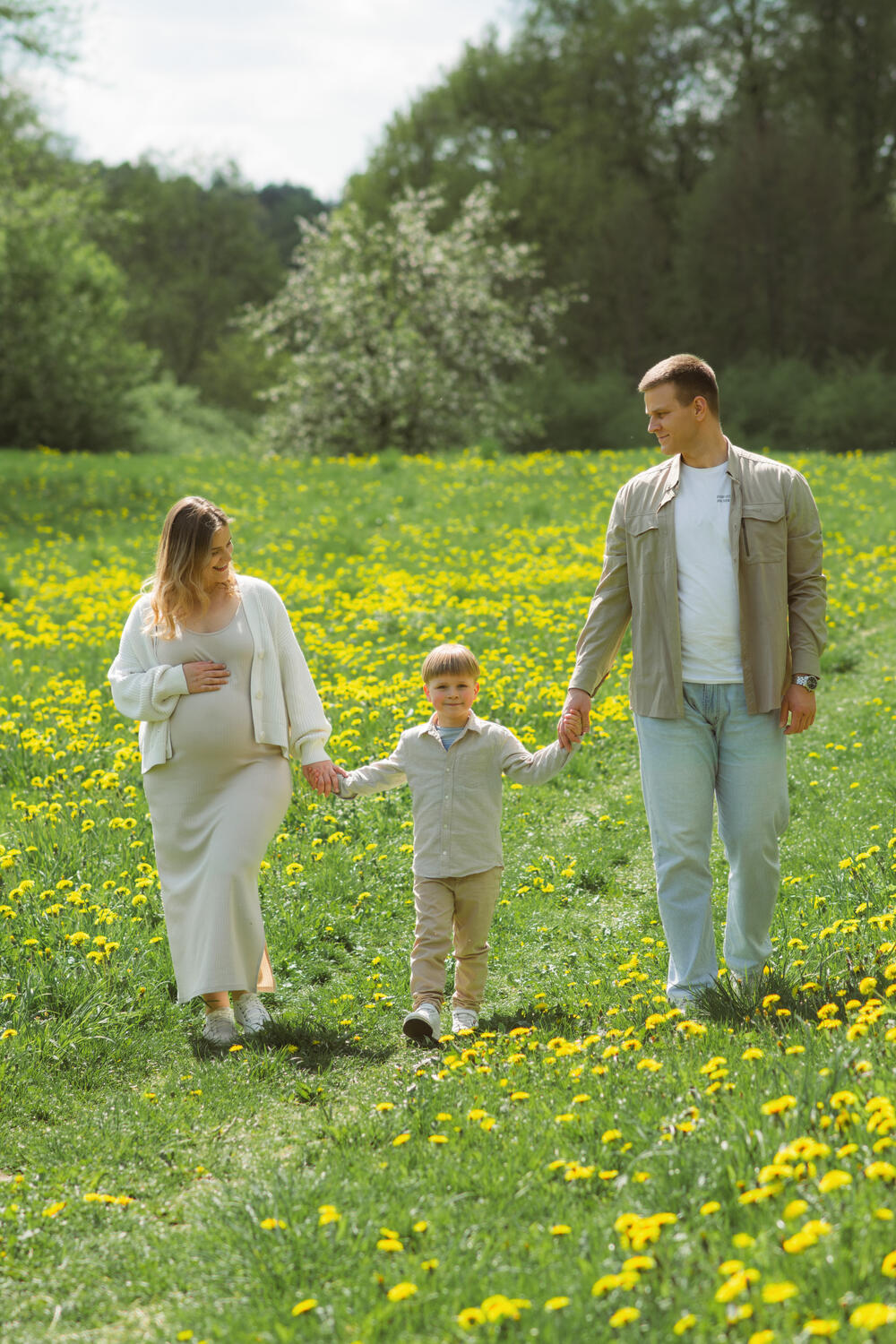 Šeimos fotosesija Mama tėtis ir vaikas
